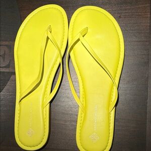ANTONIO MELANI Bright Yellow Flip-Flop Sandals